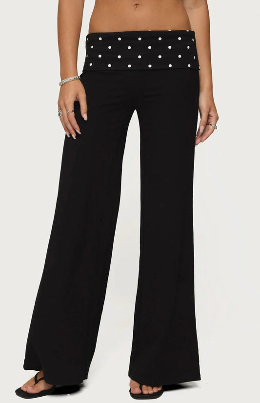 Lura Polka Fleece Pants