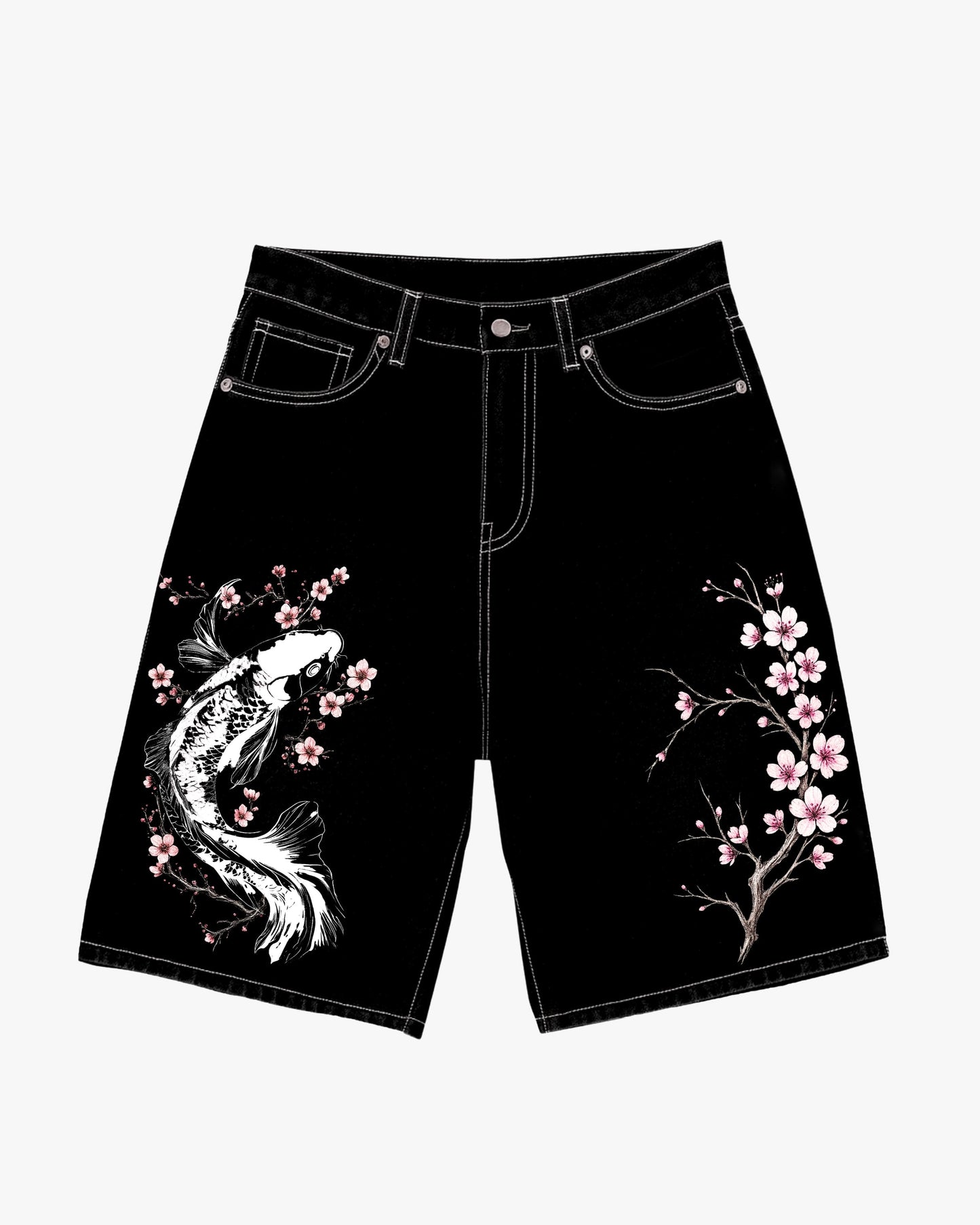Hanari Floral Denim Shorts
