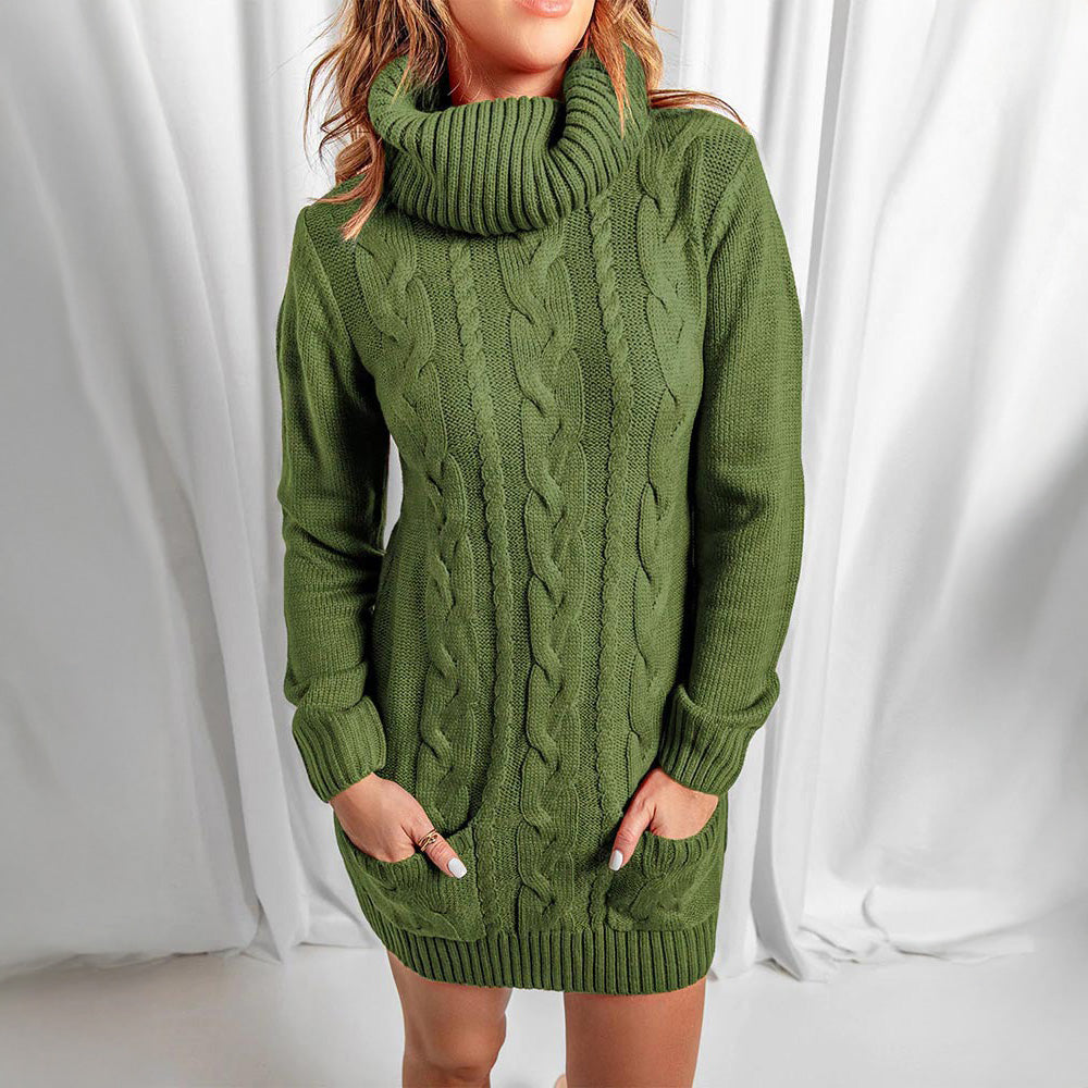 Chiara Cable-Knit Turtleneck Sweater