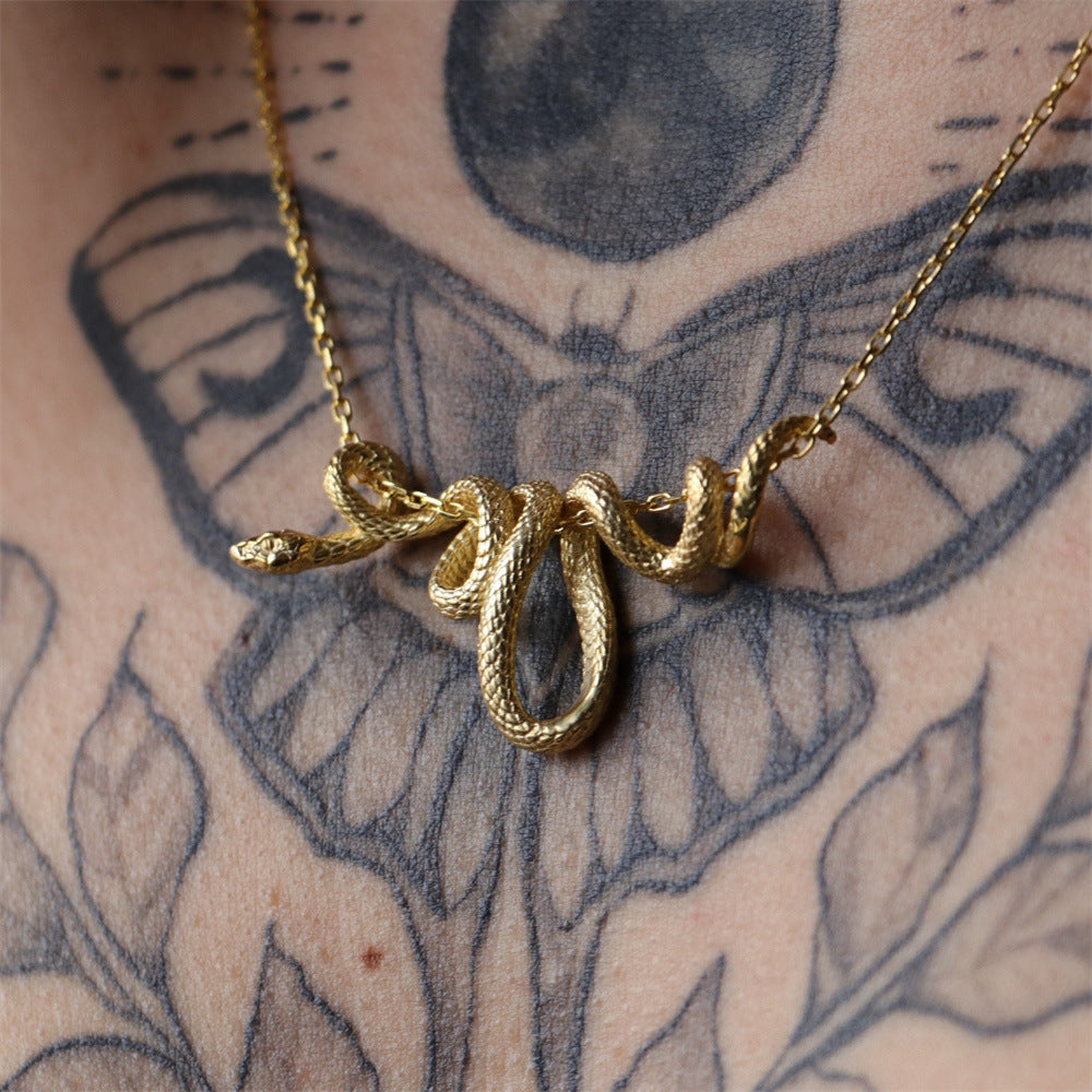 Serpentino Gold Snake Necklace