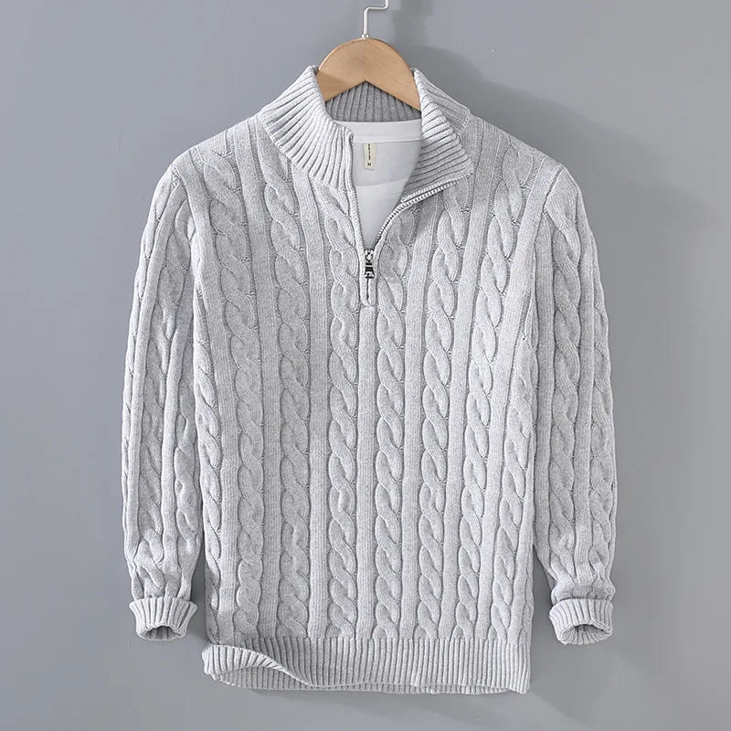 Arvane Half-Zip Cotton Sweater