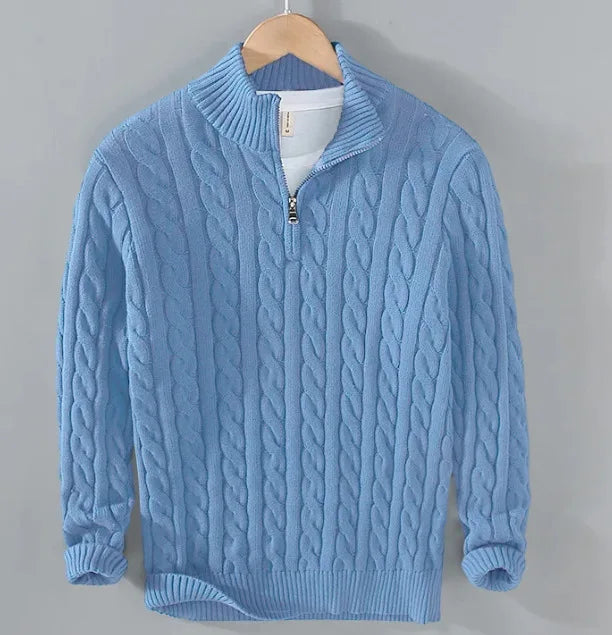 Arvane Half-Zip Cotton Sweater