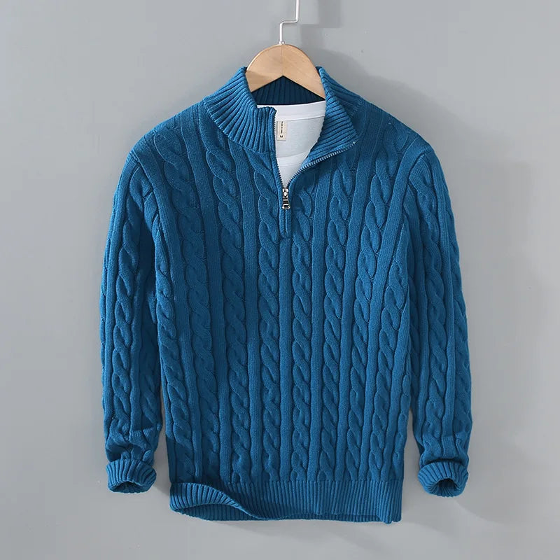 Arvane Half-Zip Cotton Sweater