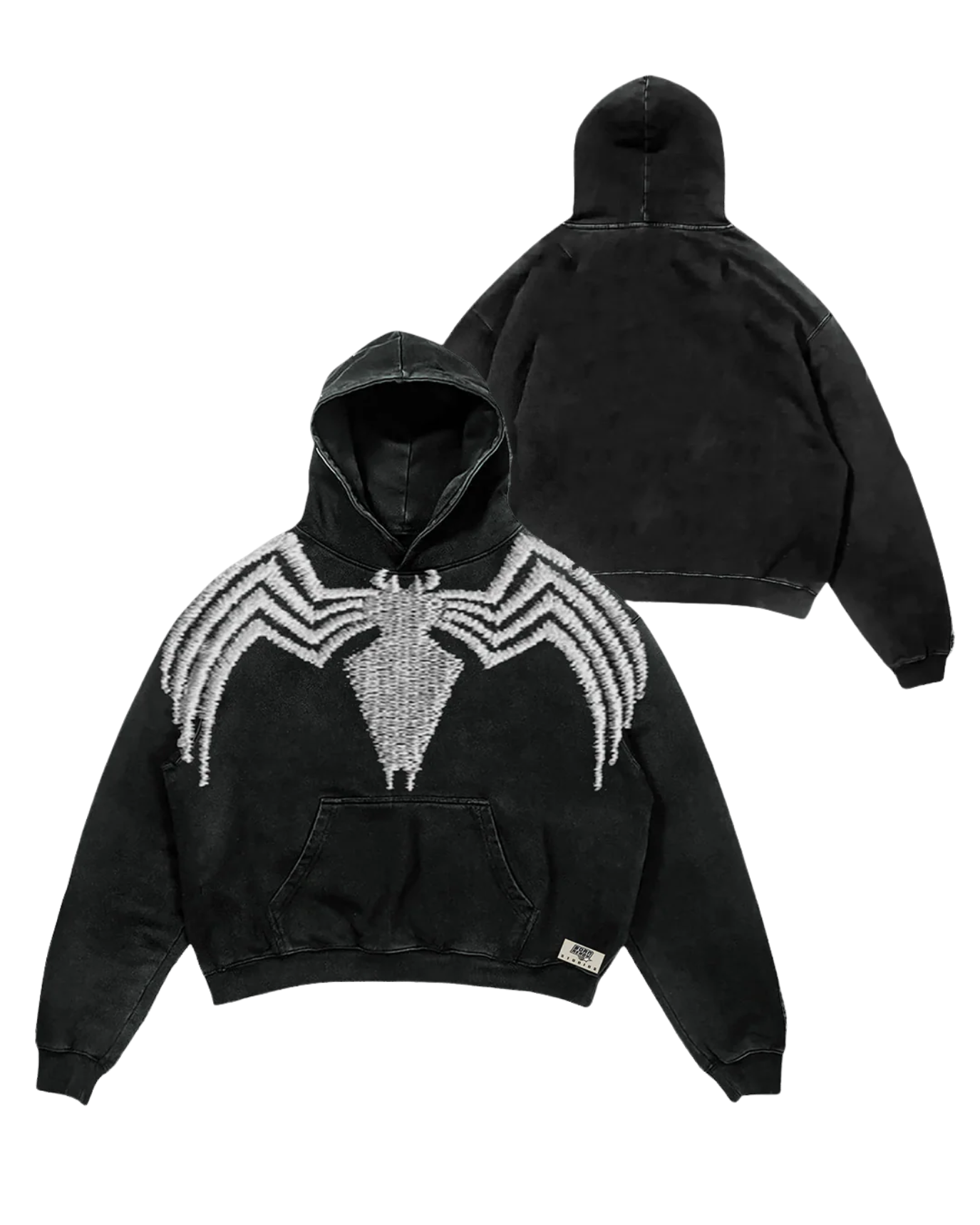 Noir Hero Embroidered Hoodie