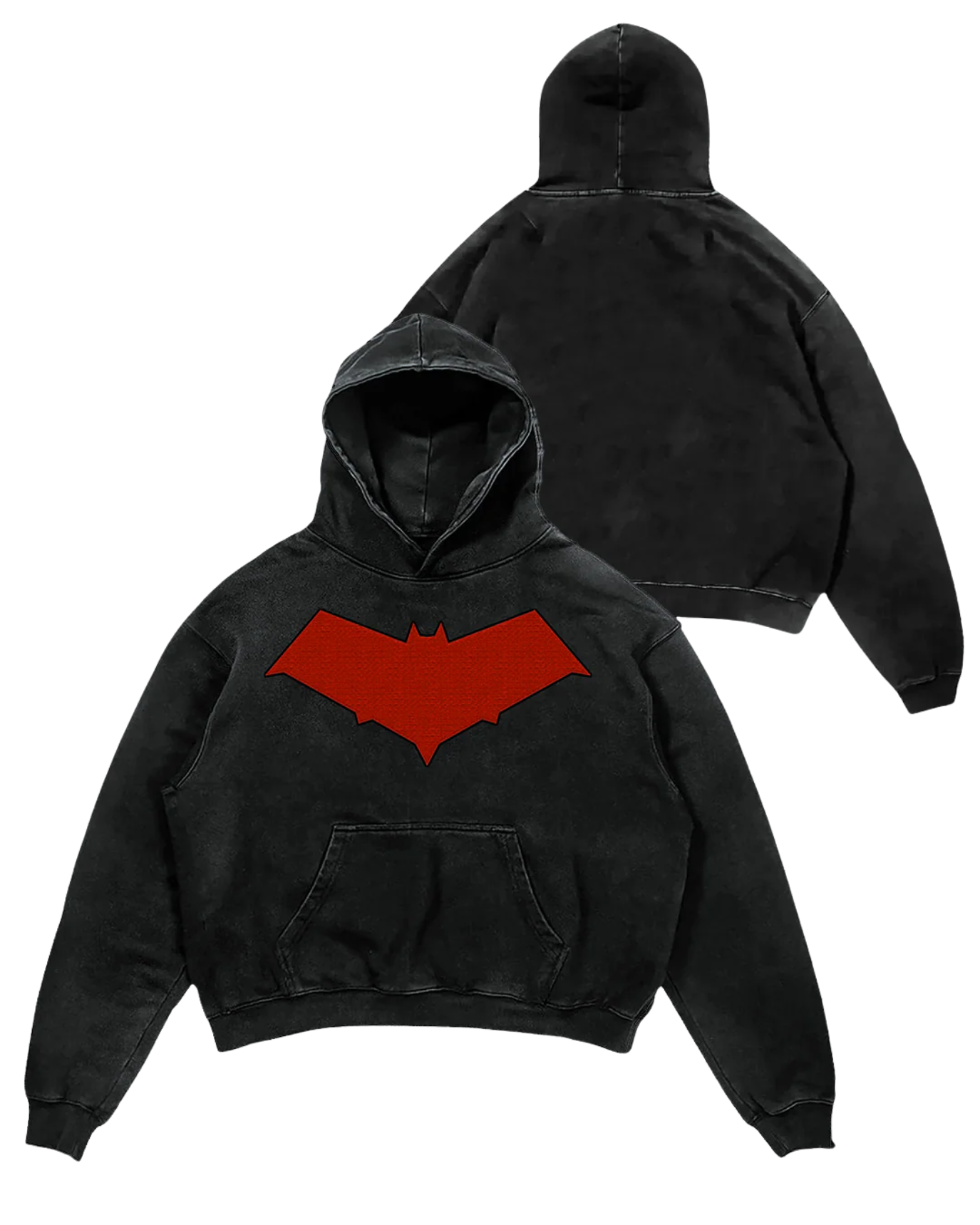 Noir Hero Embroidered Hoodie