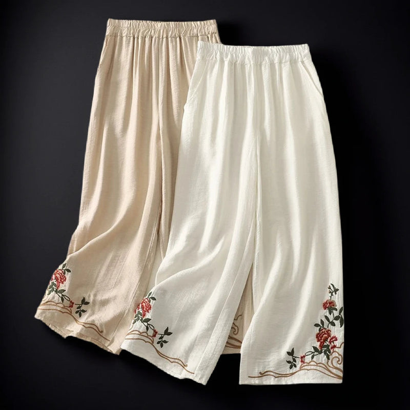 HemBlossom Linen Pants