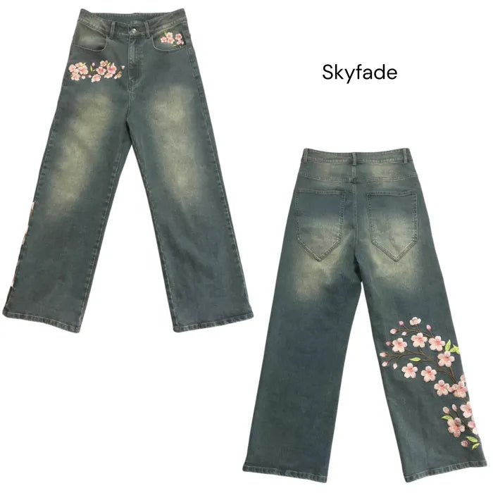 Hanami Floral Denim Pants