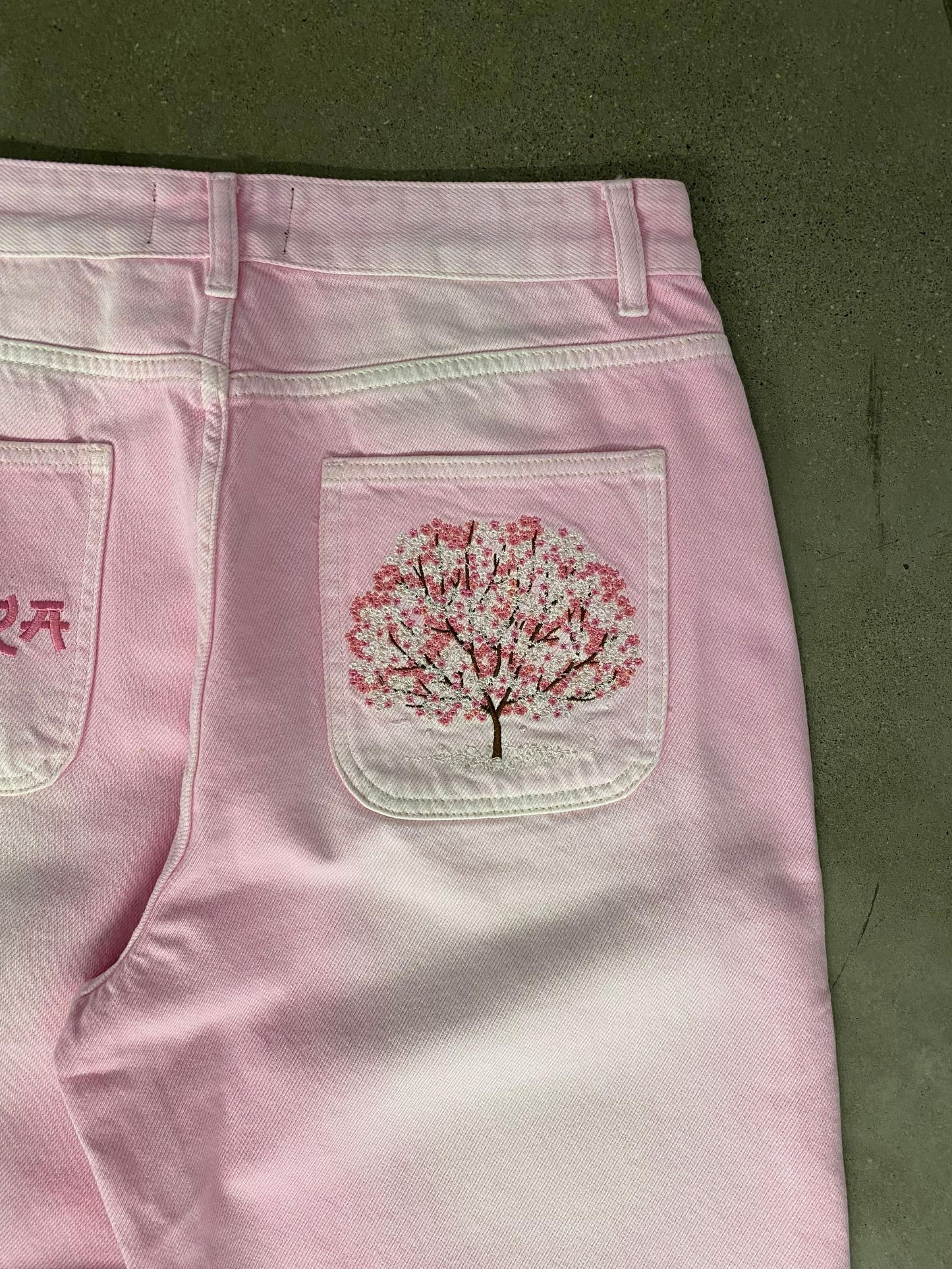 Blush Wave Denim Pants