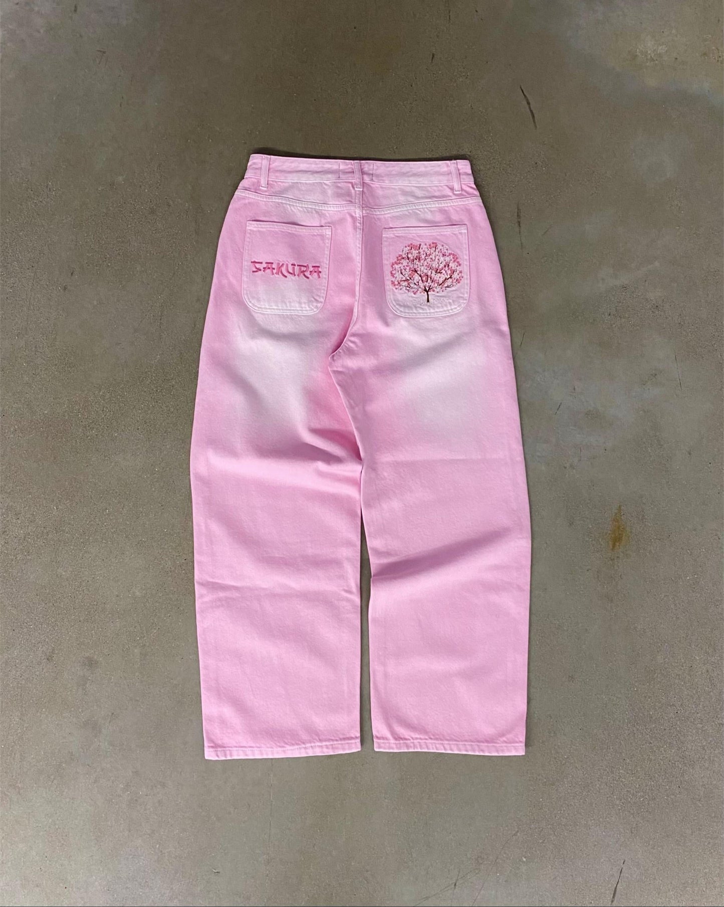 Blush Wave Denim Pants