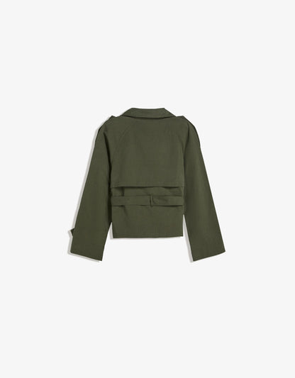 Aurelle Cropped Trench Coat