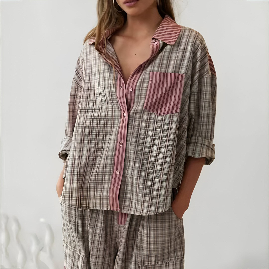 Chiara Relaxed Plaid Pyjama Set