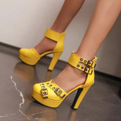 Valeria Studded Platform Heels