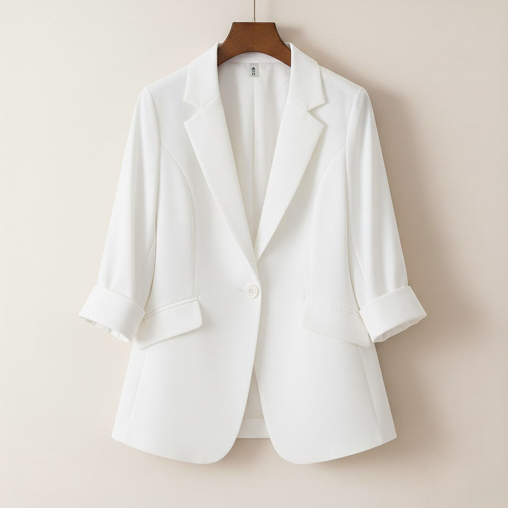 Alessia Linen–Silk Blazer