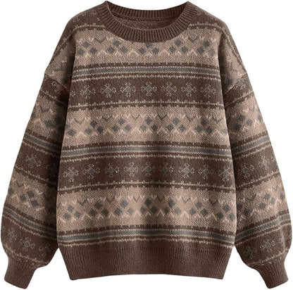 Vintage Nordic Knit Sweater