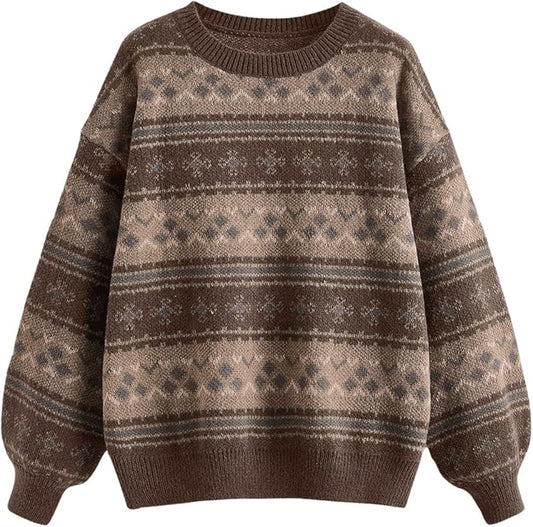 Vintage Nordic Knit Sweater