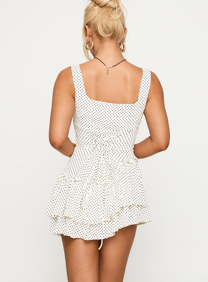 Camille Romper Snow Dots