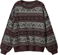 Burgundy Nordic Knit