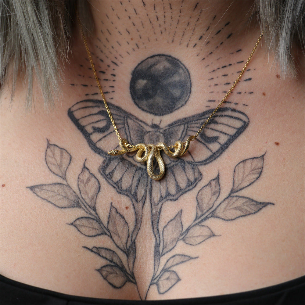 Serpentino Gold Snake Necklace