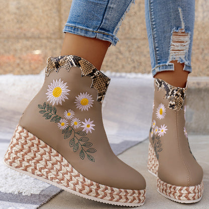Paloma Vegan Leather Wedge Boots