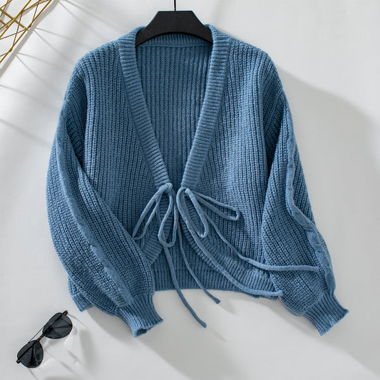 Noa Tie-Front Knit Sweater