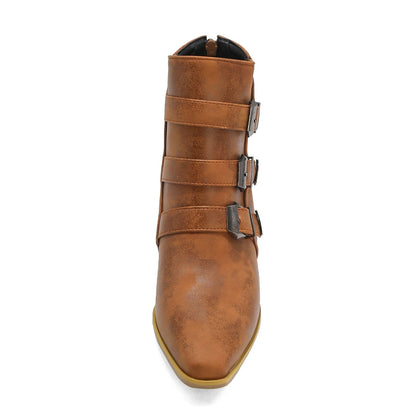 Elodie Buckle Ankle Boots