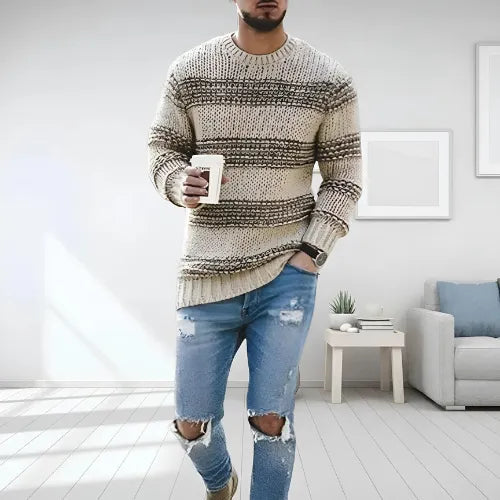 Daniel | Striped Chunky Sweater