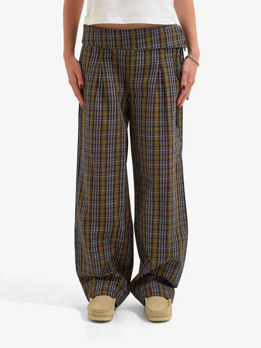 Arlo Plaid Relaxed Trousers