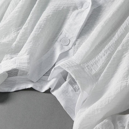 Avelina Linen Gauze Cropped Cardigan