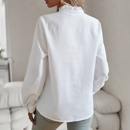 Liliane Cotton Ruffle Blouse