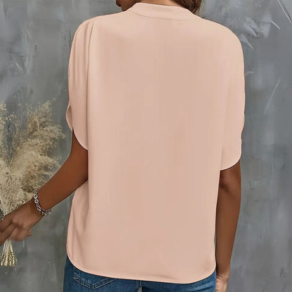 Isabelle Draped V-Neck Blouse