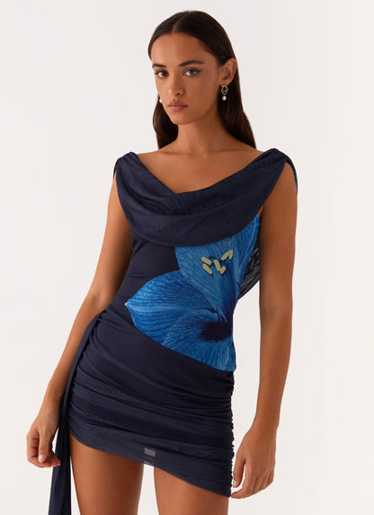 Ocean Bloom Mini Dress