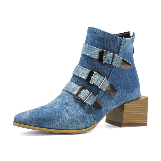 Elodie Buckle Ankle Boots