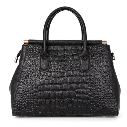 Renata Croc-Embossed Leather Handbag