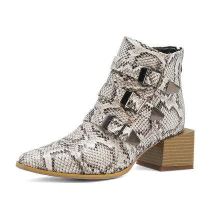Elodie Buckle Ankle Boots