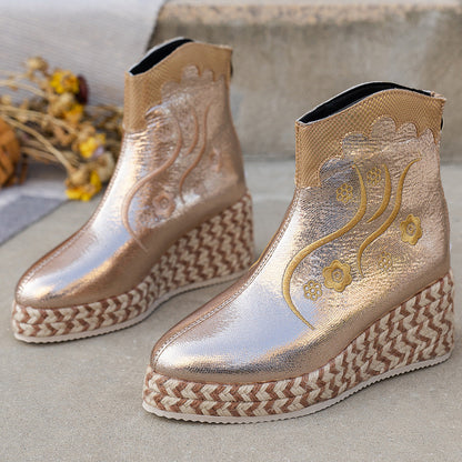 Paloma Vegan Leather Wedge Boots