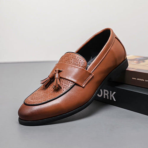 Alvaro Embossed Tassel Loafers