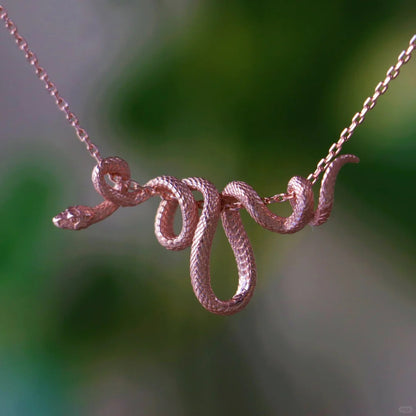 Serpentino Gold Snake Necklace