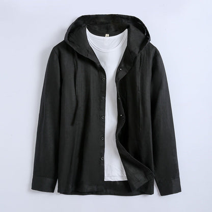 Lazaro Hooded Linen Shirt