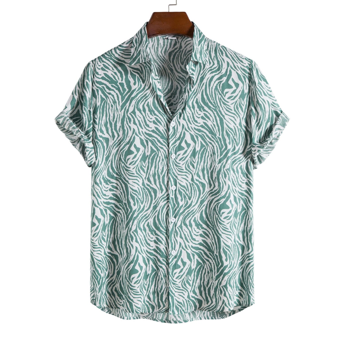 Claudio Tiger‑Print Camp Shirt