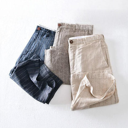 Alonso Striped Linen Shorts