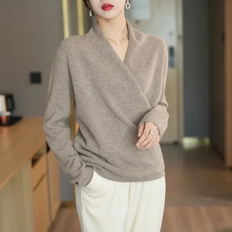 Sophia Wool V-Neck Sweater