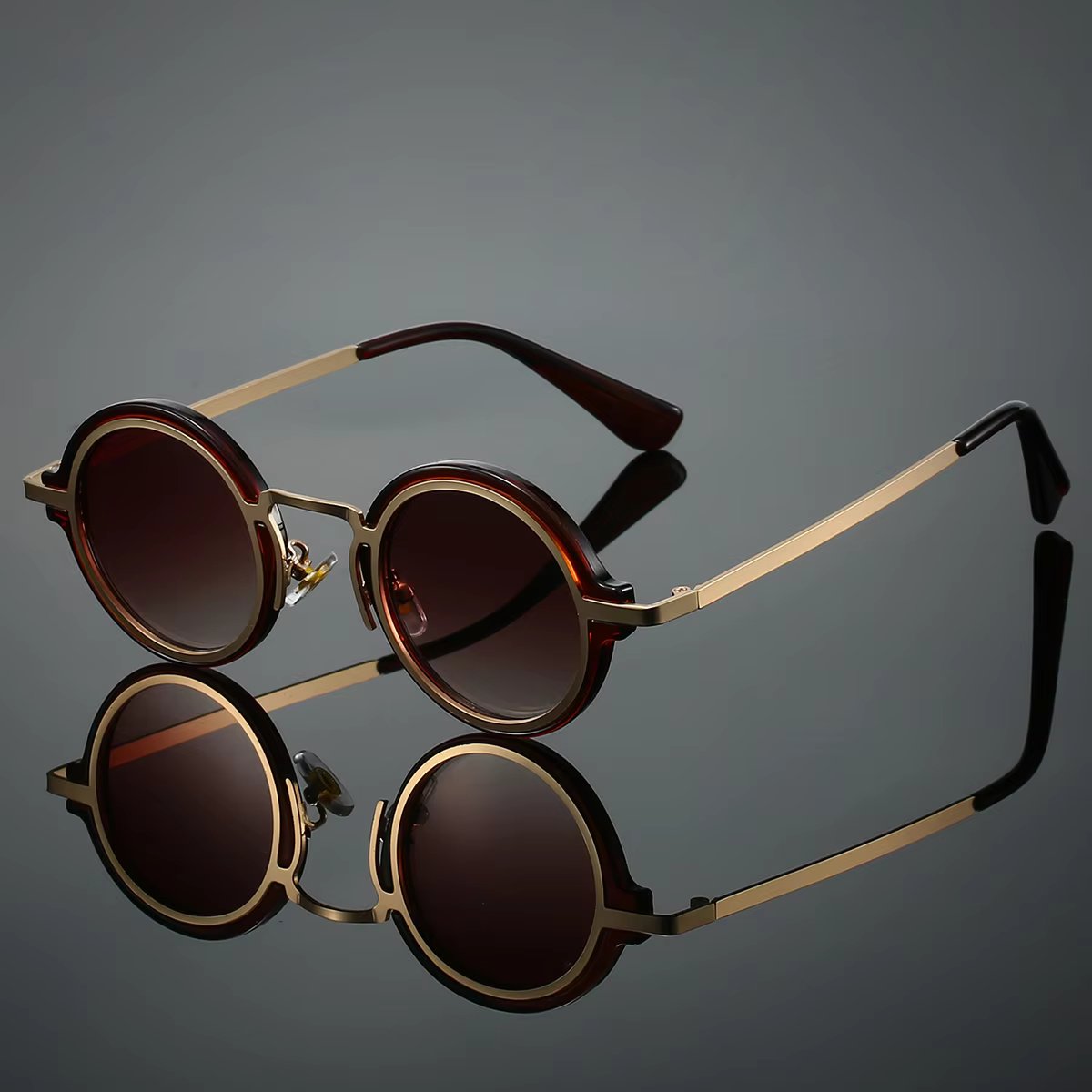 Enzo Vintage Round Sunglasses