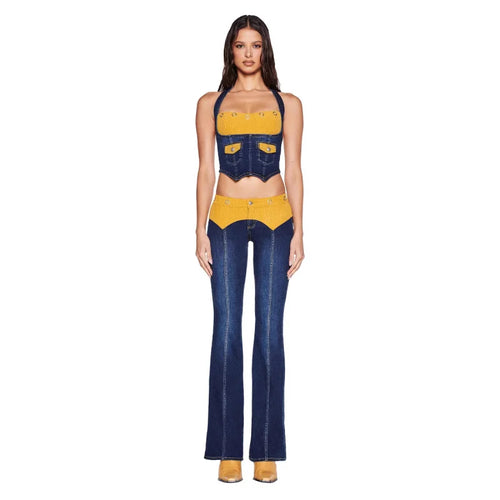 Vesper Denim Corset Set