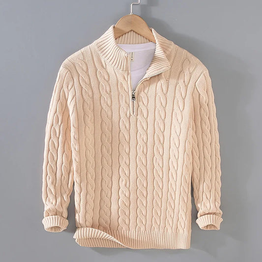 Arvane Half-Zip Cotton Sweater