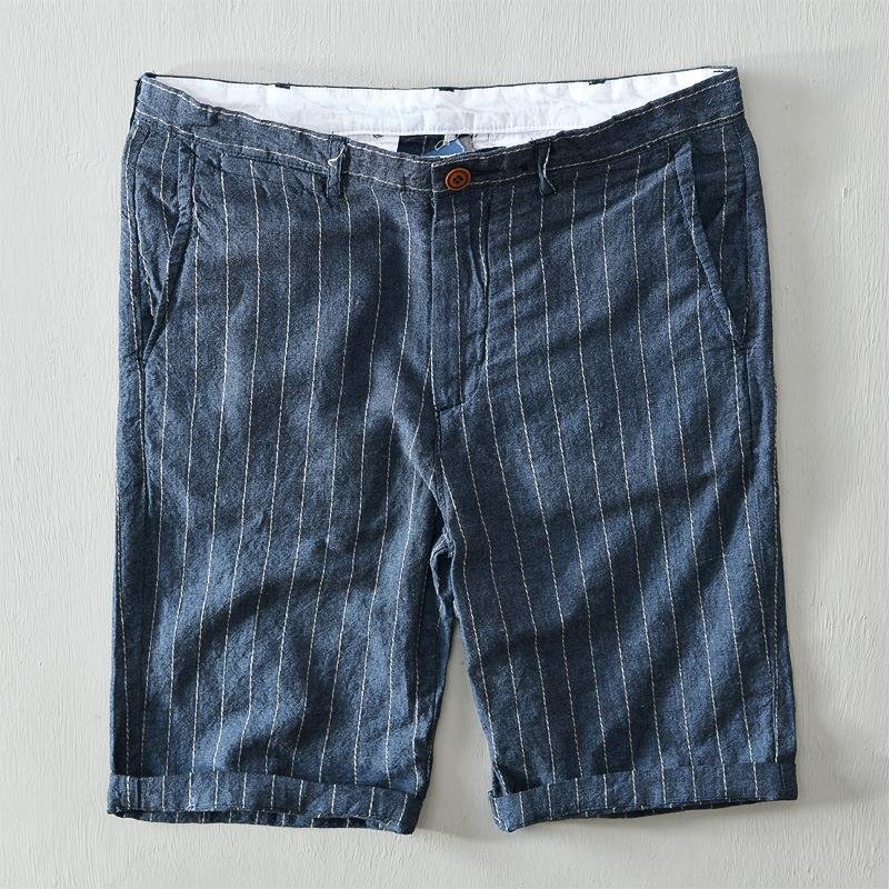 Alonso Striped Linen Shorts