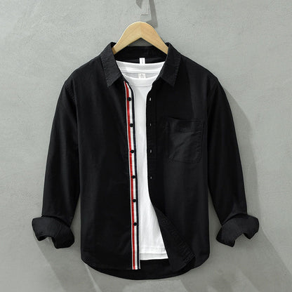 Adrien Contrast Stripe Cotton Shirt