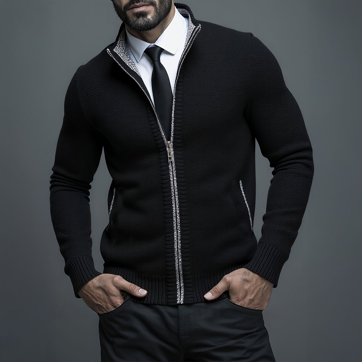 Matteo Knit Zip Sweater
