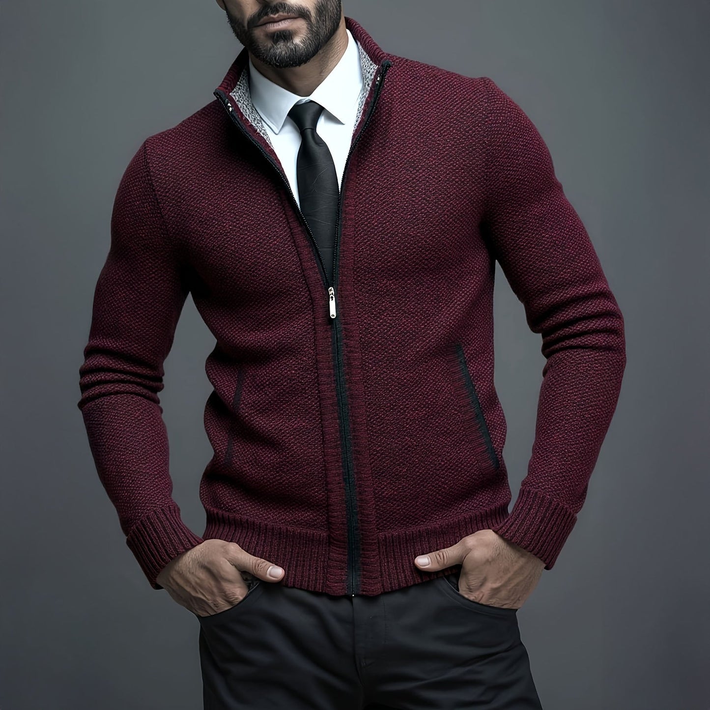 Matteo Knit Zip Sweater