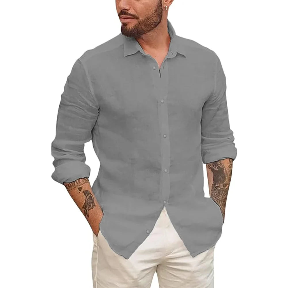 Hawaiian Cotton Linen Shirt