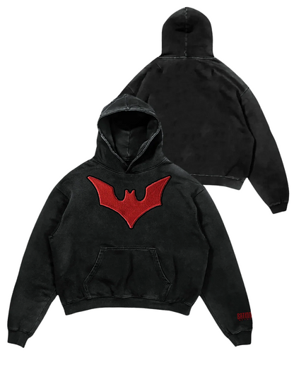 Noir Hero Embroidered Hoodie